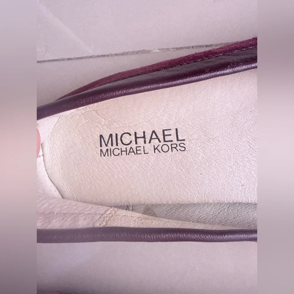 Women's Loafers Women’s Michael Kors Burgundy Suede Moccasin Loafer  8M